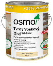 OSMO Tvrdý voskový olej Original 3L AKCE +20% ZDARMA
