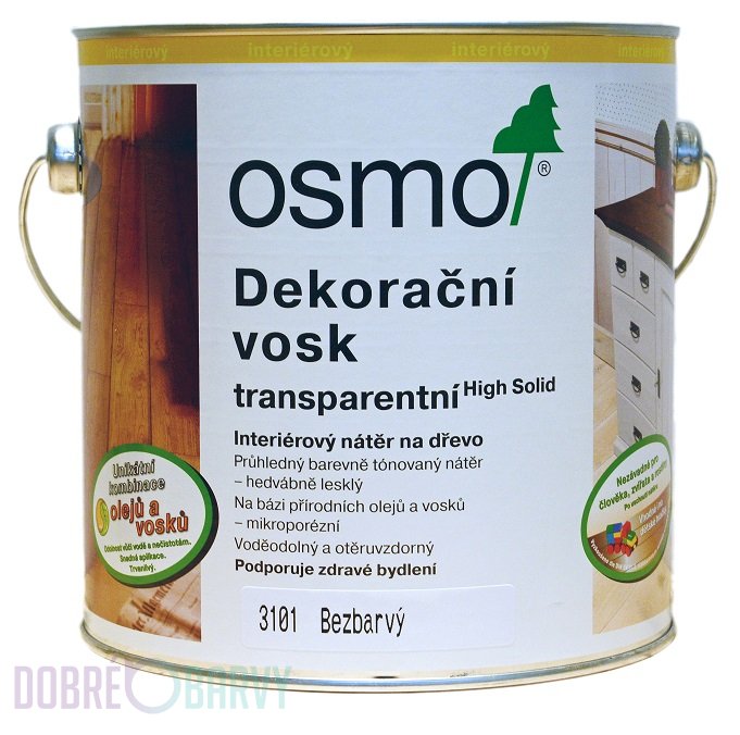 OSMO Dekorační vosk intenzivní 0,75l - Odstín: 3186 Bílá matná