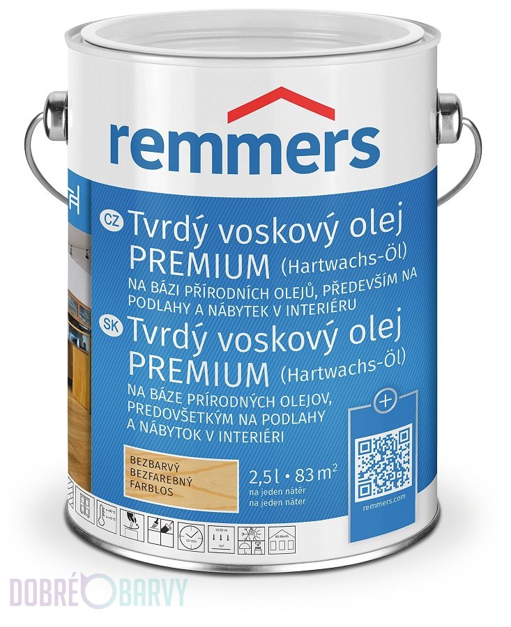 Remmers Tvrdý voskový olej Premium (Hartwachs-Öl) 2,5L - Odstín: Bezbarvý