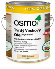OSMO Tvrdý voskový olej Original 3L AKCE +20% ZDARMA